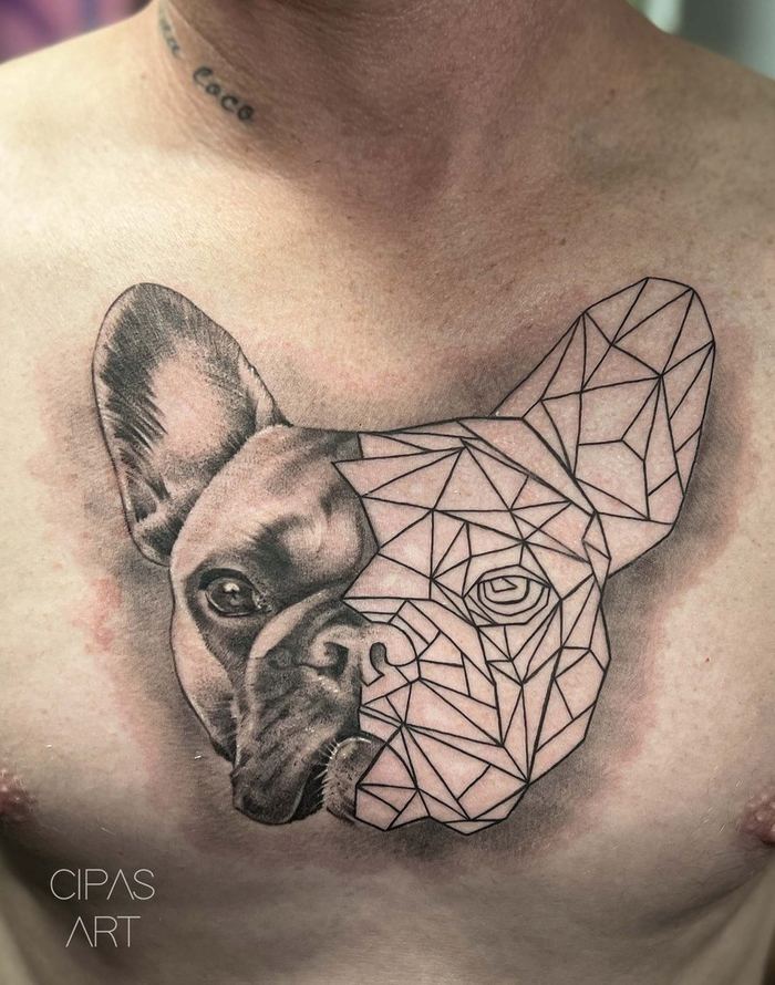 Realistic and geometric dog